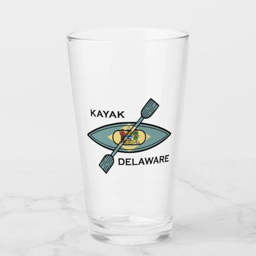 Kayak Delaware Flag Glass
