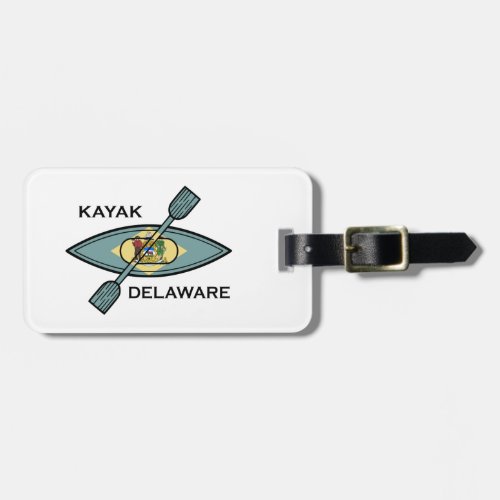 Kayak Delaware Flag Luggage Tag