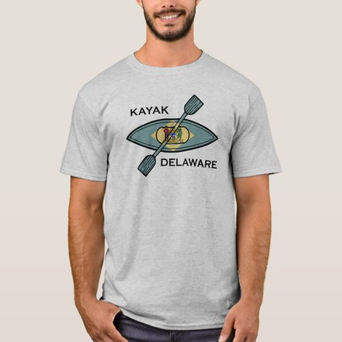 Kayak Delaware Flag T_Shirt