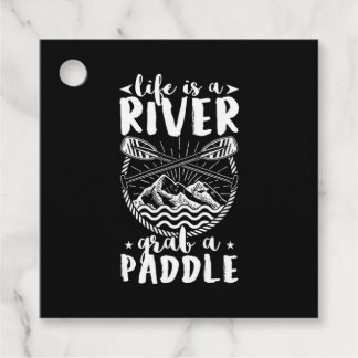 Kayak Driver Life Is A River Favor Tags