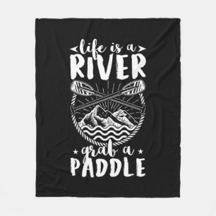 Kayak Driver Life Is A River Fleece Blanket
