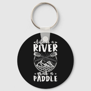 Kayak Driver Life Is A River Keychain