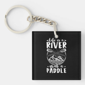 Kayak Driver Life Is A River Keychain