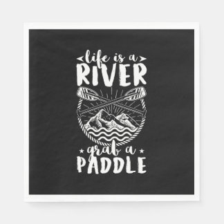 Kayak Driver Life Is A River Napkins