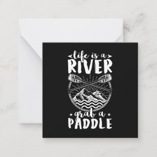 Kayak Driver Life Is A River Note Card