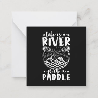 Kayak Driver Life Is A River Note Card