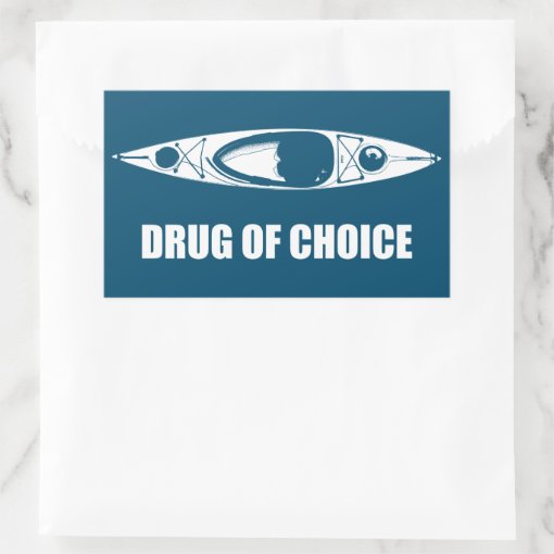 Kayak, Drug Of Choice Rectangular Sticker Zazzle