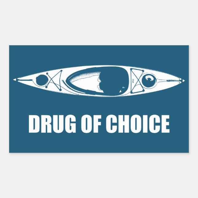 Kayak, Drug Of Choice Rectangular Sticker (Front)