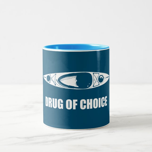 Kayak, Drug Of Choice Two-Tone Coffee Mug (Center)