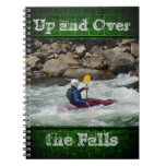 Kayak Experts Up And Over The Falls Notebook at Zazzle