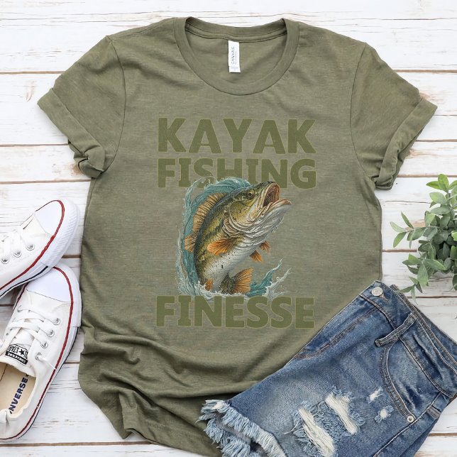 Kayak Fishing Finesse Kayaking Lover Bass Fishing T-Shirt (Creator Uploaded)