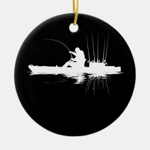 Kayak Fishing Fisherman Angler Kayaking Angling Ceramic Ornament