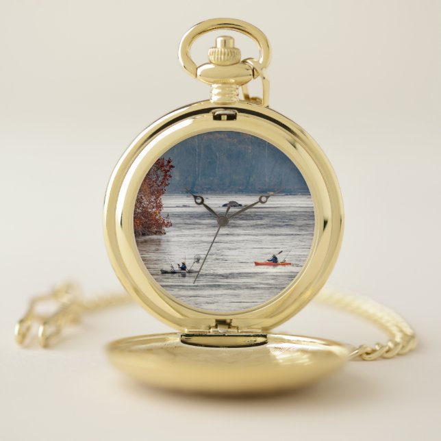 Kayak Fishing Pocket Watch (Inside)
