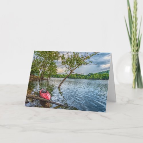 Kayak Floating On Table Rock Lake Card