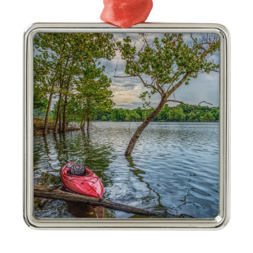 Kayak Floating On Table Rock Lake Metal Ornament