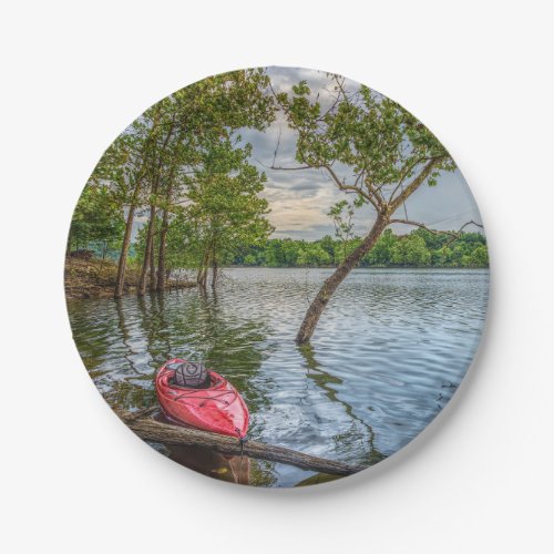 Kayak Floating On Table Rock Lake Paper Plates