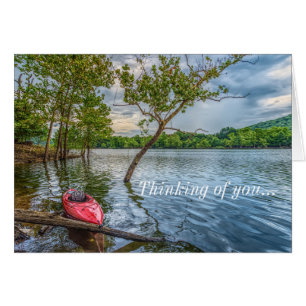 Kayak Floating On Table Rock Lake Thinking Of You Cards