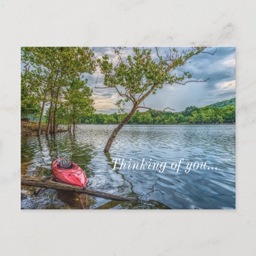 Kayak Floating On Table Rock Lake Thinking Of You Postcard