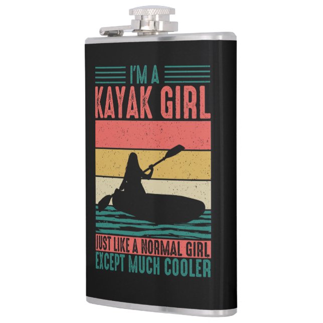 Kayak Girl But Cooler Flask (Left)