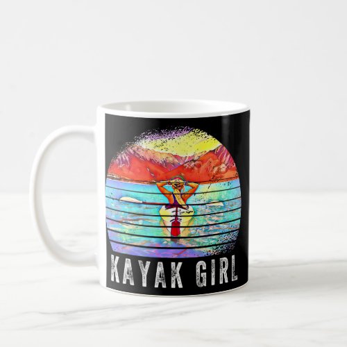 Kayak Girl Outdoor Sport Funny Camping Fishing Coffee Mug