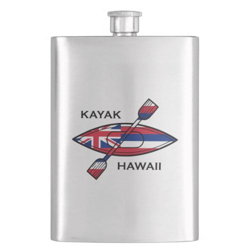 Kayak Hawaii Flag Flask