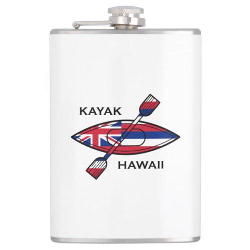 Kayak Hawaii Flag Flask