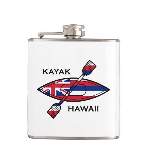 Kayak Hawaii Flag Flask