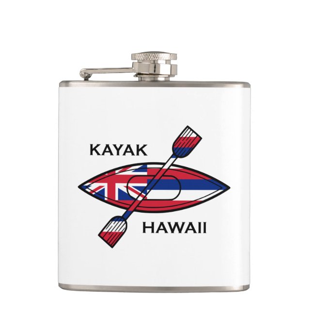 Kayak Hawaii Flag Flask (Front)