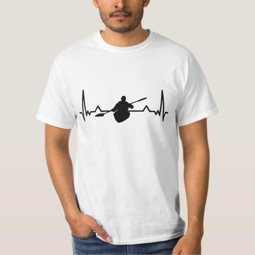 Kayak Heartbeat Line Funny Kayaking Gifts T_Shirt