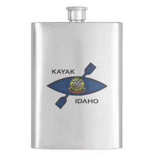 Kayak Idaho Flag Flask