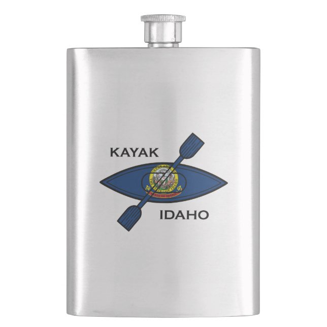 Kayak Idaho Flag Flask (Front)