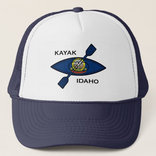 Kayak Idaho Flag Trucker Hat