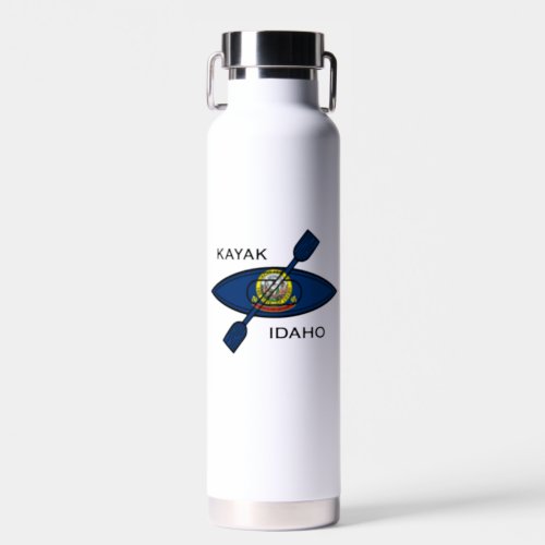 Kayak Idaho Flag Water Bottle