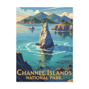 Kayak in Channel Islands National Park Postcard