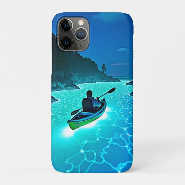 Kayak in Glowing Water Design Case-Mate iPhone Case (Back)