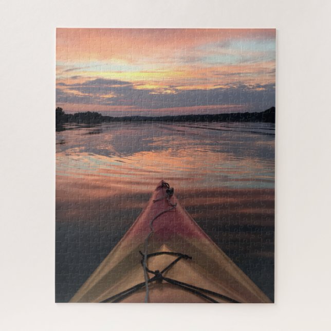 Kayak in the Sunset Puzzle (Vertical)