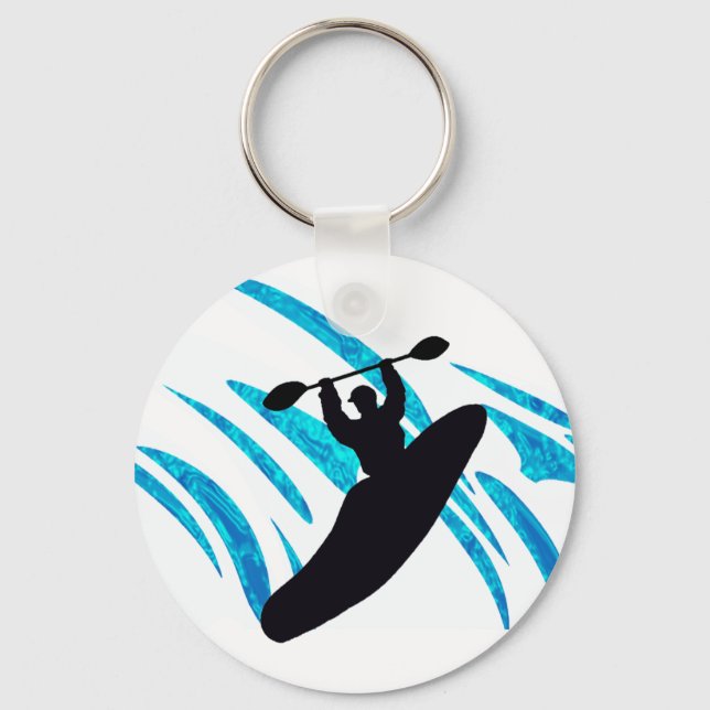 Kayak Kayaker Kayaking Keychain (Front)
