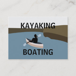 Kayak Kayaking Boating Business Card