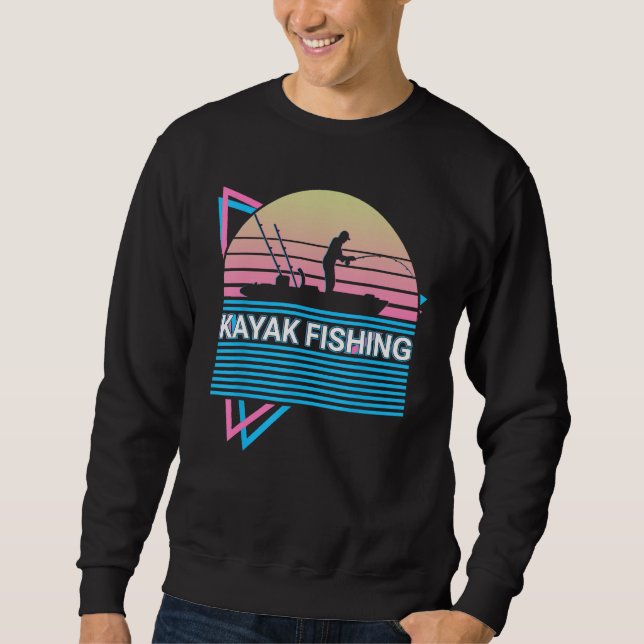 Kayak Kayaking Retro Kayak Fishing Sweatshirt (Front)