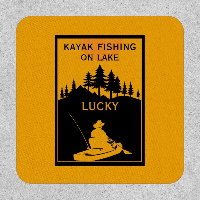  Kayak Lake And River Fishing Patch (Front)