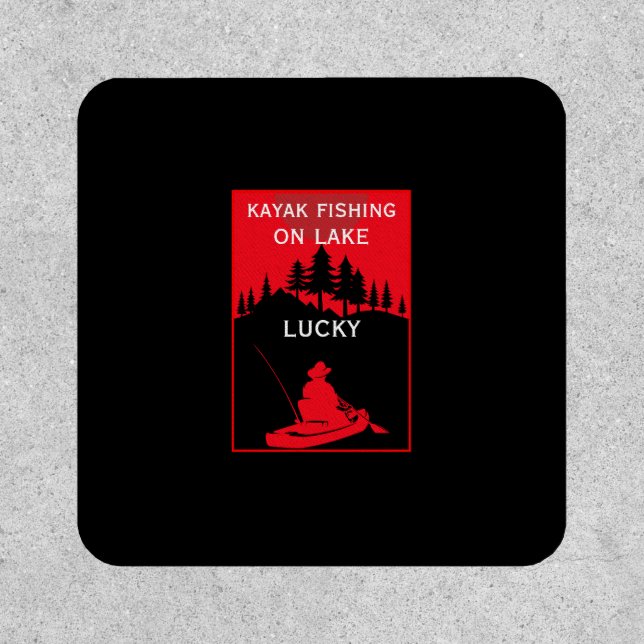  Kayak Lake And River Fishing Patch (Front)