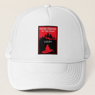 Kayak Lake And River Fishing Trucker Hat