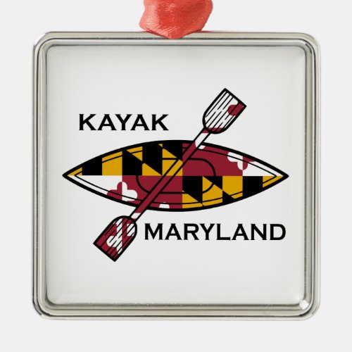 Kayak Maryland Metal Ornament