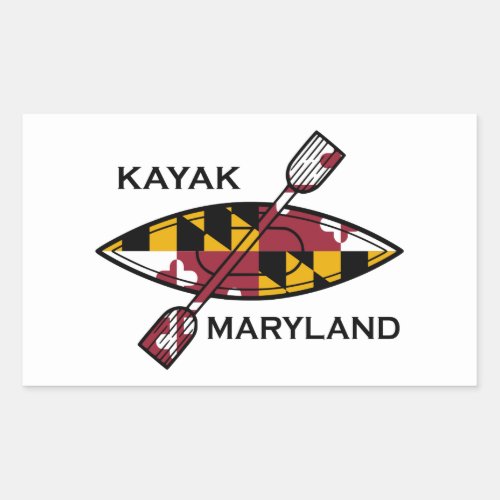 Kayak Maryland Rectangular Sticker