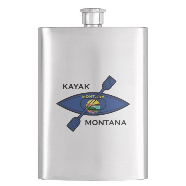 Kayak Montana Flag Flask (Front)