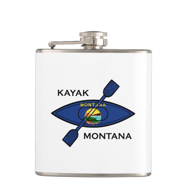Kayak Montana Flag Flask (Front)