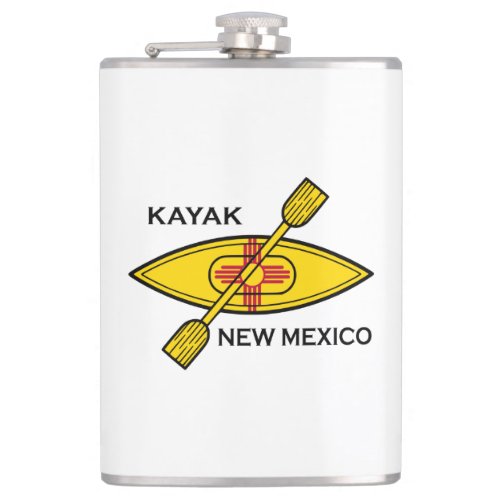 Kayak New Mexico Flag Flask