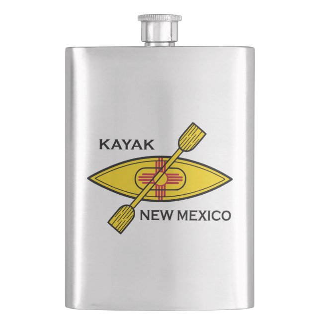 Kayak New Mexico Flag Flask (Front)