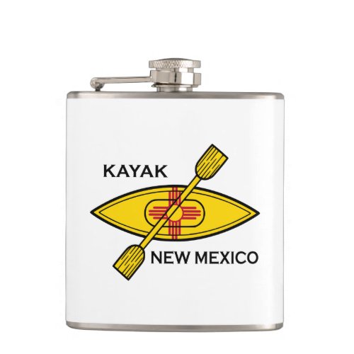 Kayak New Mexico Flag Flask