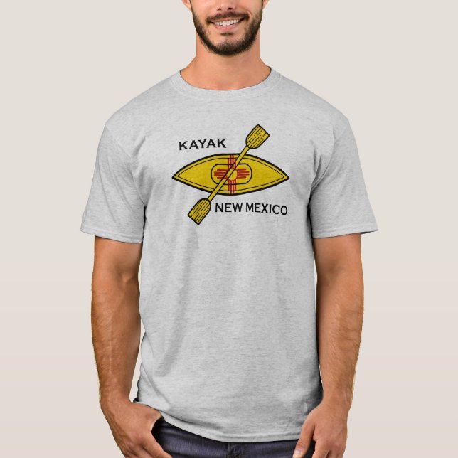 Kayak New Mexico Flag T-Shirt (Front)